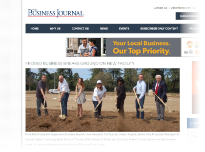 Click to read the Business Journal article about our groundbreaking